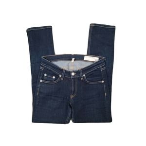 Rag & Bone Capri Heritage Dark Wash Stretch Blue Womens Jeans Size 25